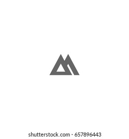 aa letter logo.  m letter logo. mountain logo