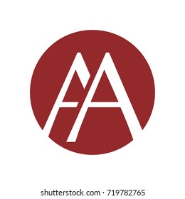AA letter logo template design vector