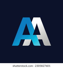 AA Letter Logo Template Illustration Design.