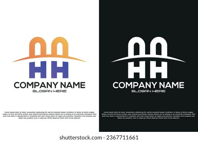 Diseño de vectores con logotipo de letras AA