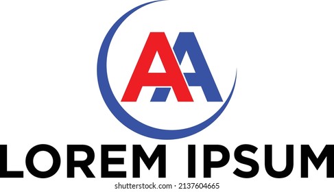 Ilustración vectorial de logotipo de letra AA
