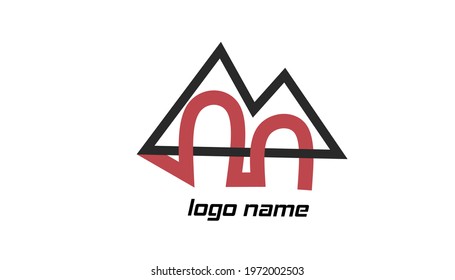 The AA letter logo vector is suitable for housing or mountain emblems