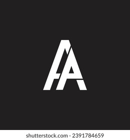 AA letter, monogram, logo vector, template, design, minimal, black white, color,