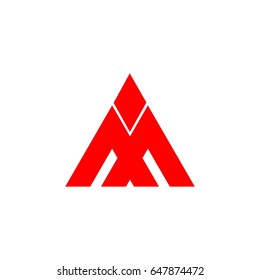 aa letter and mountain logo. 