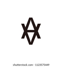 aa letter vector logo