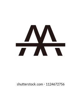 aa letter vector logo