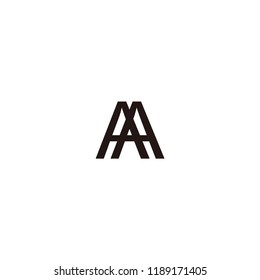 aa letter vector logo