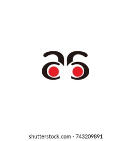 aa letter vector logo
