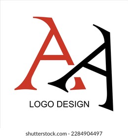 AA letter vector logo design icon symbol to name company creative