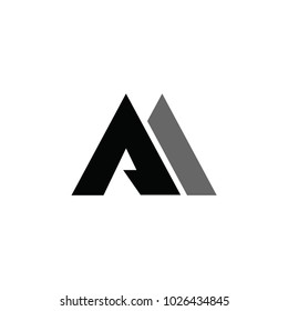 aa letter vector logo. am letter vector logo. mountain vector logo