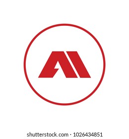 aa letter vector logo. am letter vector logo. mountain vector logo