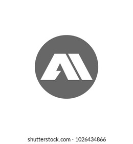 aa letter vector logo. am letter vector logo. mountain vector logo