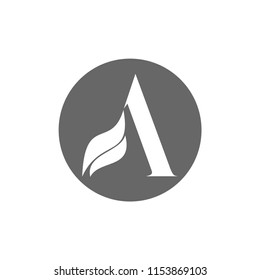 aa letter vector logo. mountain vector logo