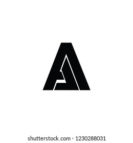 Aa Letter Vector Logo Mountain Vector Stock Vector (Royalty Free ...