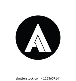 aa letter vector logo. mountain vector logo