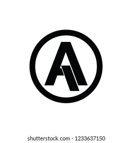 aa letter vector logo. mountain vector logo
