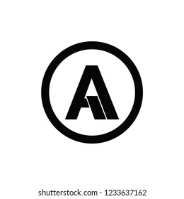 aa letter vector logo. mountain vector logo