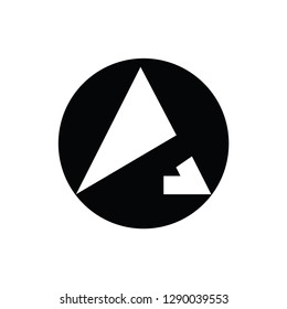 aa letter vector logo. mountain vector logo