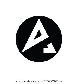 aa letter vector logo. mountain vector logo