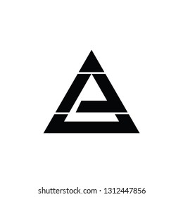 aa letter vector logo. mountain vector logo