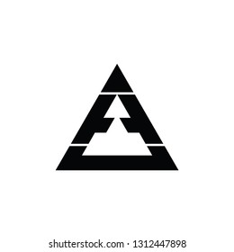 aa letter vector logo. mountain vector logo
