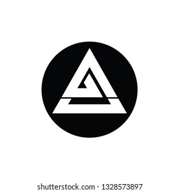 aa letter vector logo. mountain vector logo