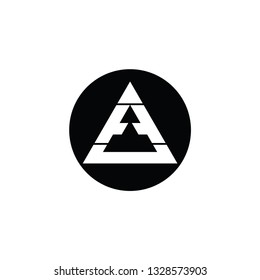 aa letter vector logo. mountain vector logo