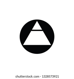 aa letter vector logo. mountain vector logo