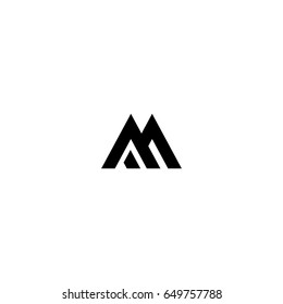 aa letter vector logo. mountain vector logo. m letter vector logo