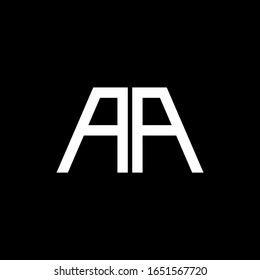 AA logo abstract monogram isolated on black background