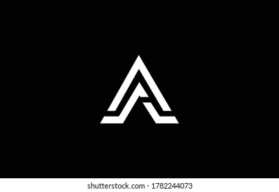 AA logo design concept with background. Initial based creative minimal monogram icon letter. Modern luxury alphabet vector design