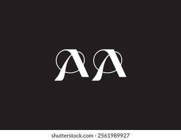 AA logo Design Template Vector Graphic Branding Element.
