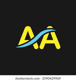 AA logo design. Trendy awesome artistic AA initial based Alphabet icon logo.