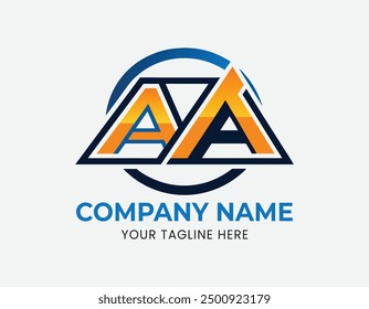 AA Logo Design Vector typography and Creative Letter Logo Concept