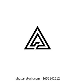 AA logo icon design template elements