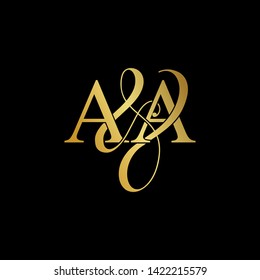 A & A / AA logo initial vector mark