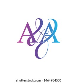 A & A  AA logo initial vector mark.