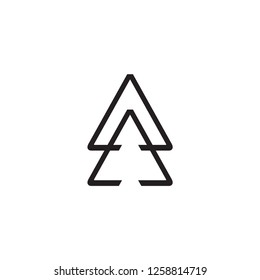 AA logo letter design, Up Arrow logo design