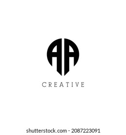 AA logo. AA letter design vector