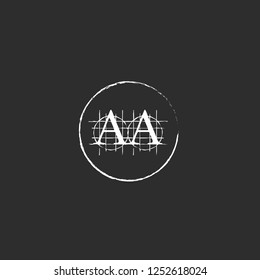 aa logo letter initial, Abstract Polygonal Background Logo, design for Corporate Business Identity,flat icon, Alphabet letter