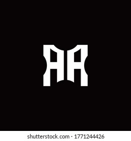 AA Logo monogram with pieces cut elements design template
