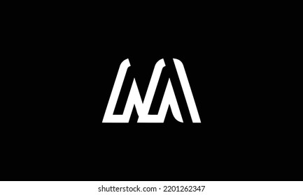 AA, M initial letter logo template vector icon design