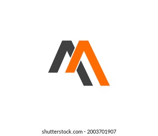 AA or M letter concept logo design icon