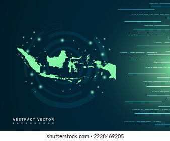 AA map of technology green futuristic Background vector.