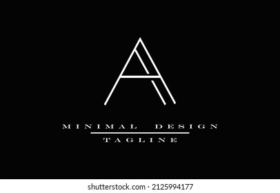AA MINIMALIST LOGO DESIGN MONOGRAM VECTOR ART ILLUSTRATION 
