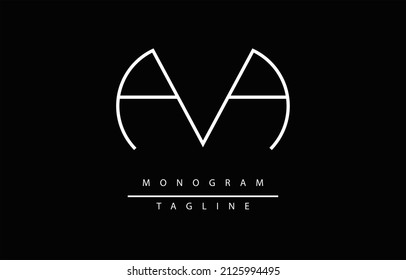 UN DISEÑO MINIMALISTA DE LOGOTIPO MONOGRAMA VECTOR ILUSTRACIÓN DE ARTE 