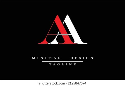 AA MINIMALSIT LOGO DESIGN VECTOR ART ILLUSTRATION UNIQUE LOGO