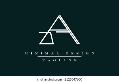 AA MINIMALSIT LOGO DESIGN VECTOR ART ILLUSTRATION UNIQUE LOGO