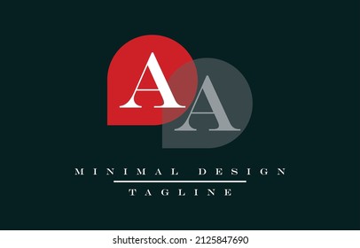 AA MINIMALSIT LOGO DESIGN VECTOR ART ILLUSTRATION UNIQUE LOGO