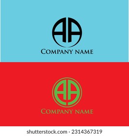 AA modern initial letter logo design vector bundle. It will be suitable for which company or brand name start those initial.